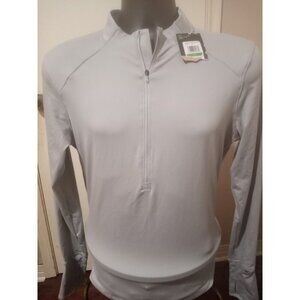 New Under Armour Women's Fitted 1/2 Zip Run Pullover Sweatshirt Gray Large L NWT
